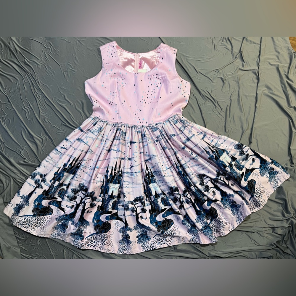 PinUp Girl Clothing Aurora dress in pink castle NWT